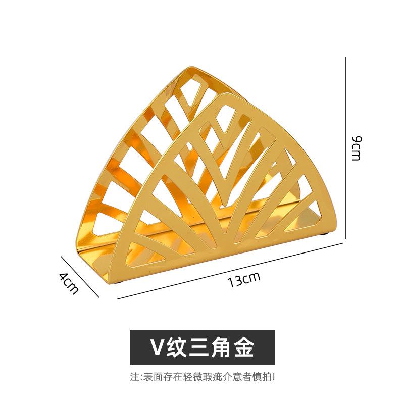 Napkin Holder, Triangular Hollow Out Vertical Napkin Holder, Stainless Steel Modern Napkin Dispenser for Kitchen Dining Tables