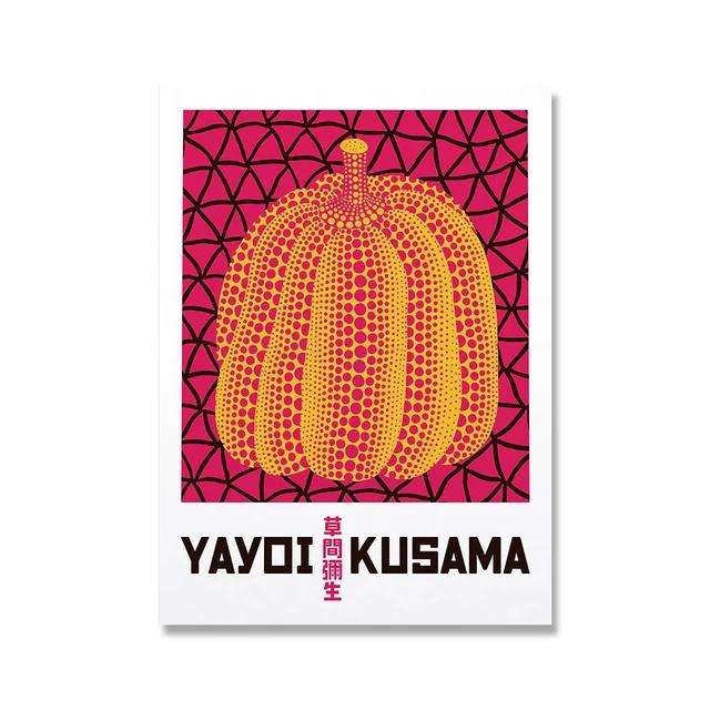 Abstract Yayoi Kusama Pumpkin Canvas Paintings Nordic Posters and Print Wall Art Picture for Living Room Wall Decoration Cuadros