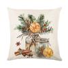 Pillow Cover Autumn Plant Print Linen Pillow Cover Living Room Sofa Cushion Cover Home Decoration
