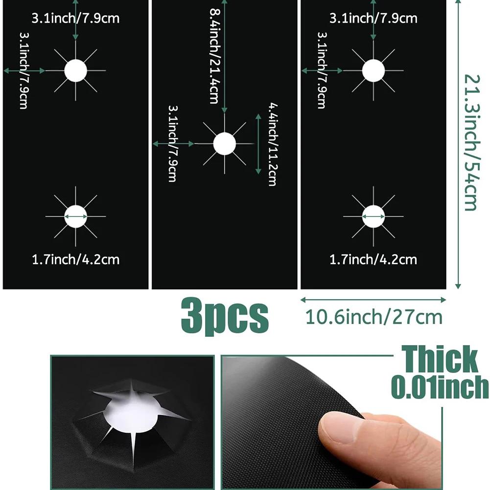 

5-Hole Gas Stove Pad Protective Cover Anti-dirty Non-stick Pad Reusable Stovetop Scratch Protector Pads Kitchen Parts