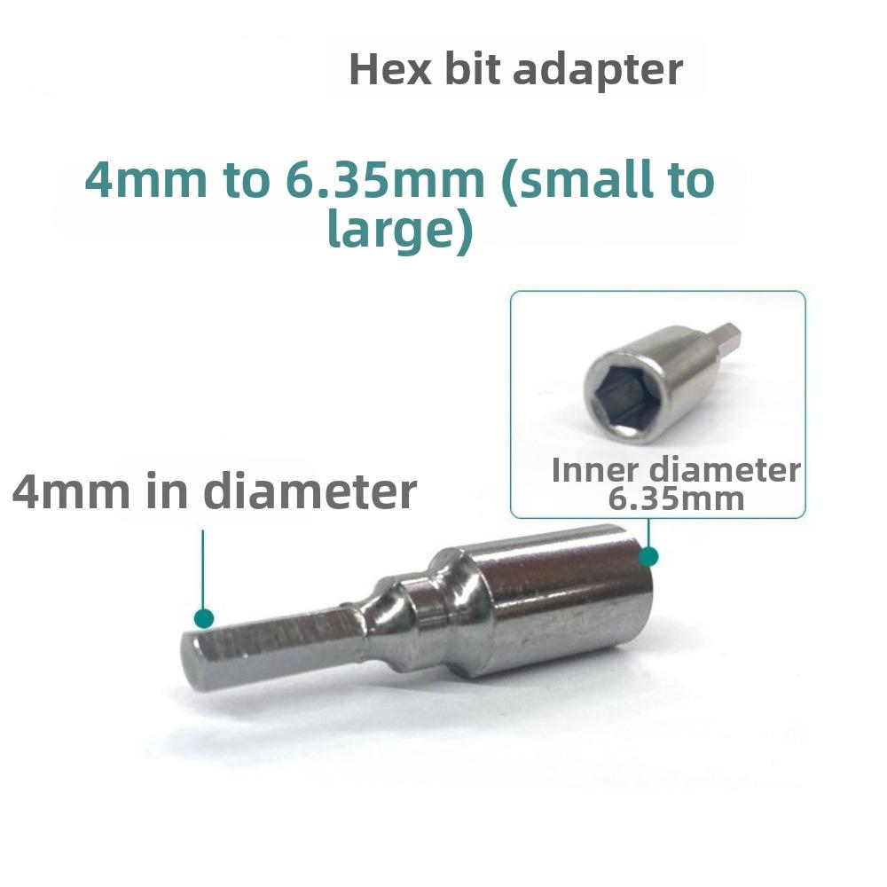 1/2Pcs 6.35mm To 4mm Magnetic Bit Holder Magnetic Screwdriver Bit Adapter  Phone Repair