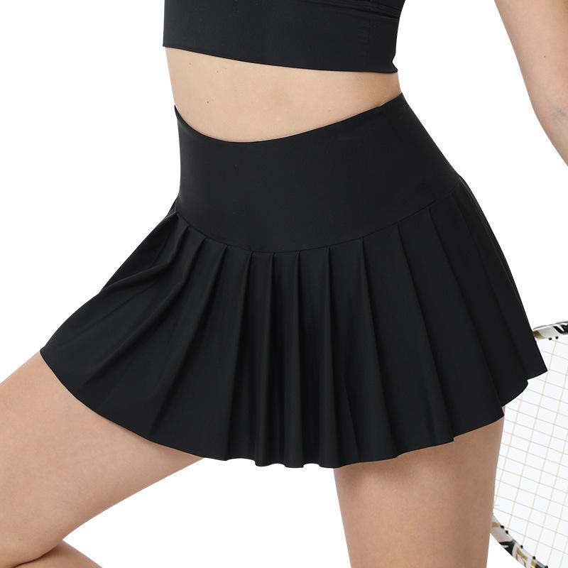 Quick-Drying Pleated Sports Skirt for Outdoor Activities: Sunscreen Protection for Badminton, Tennis, Golf, Running, and Yoga.