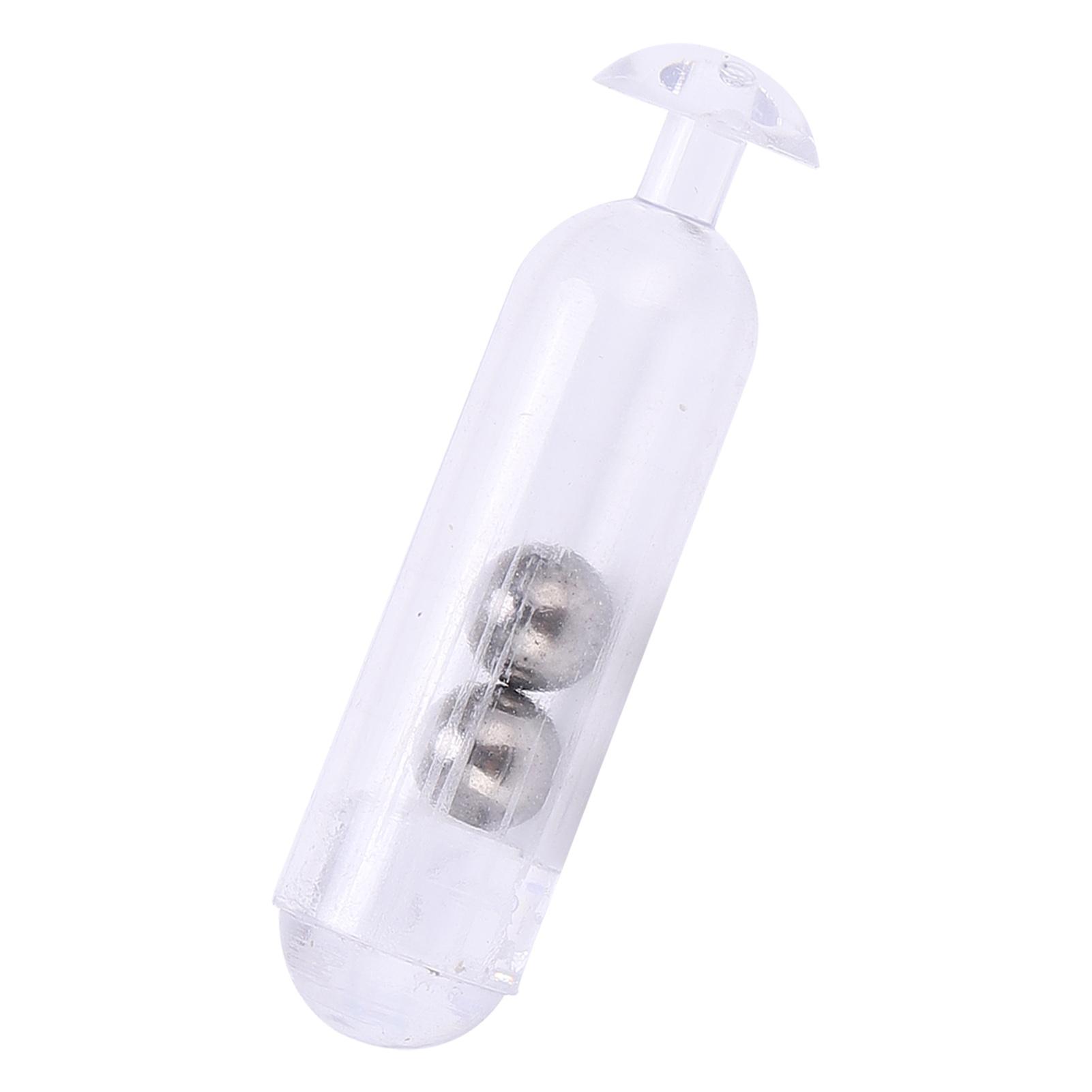 

50PCS 21mm Plastic Rattles Shake Fishing Lure Bait Insert Tube Rattles for Soft Fish Transparent White