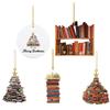 Book Christmas Tree Decoration Party Favors Home Decoration Stack of Books Pendant for Yard Festivals Wall Shelves Holiday