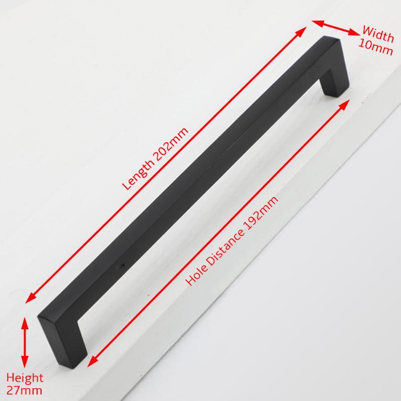 NAIERDI Kitchen Door Handles Cabinet Handles Drawer Knobs Aluminum Alloy Wardrobe Door Handles Brushed Modern Style Hardware