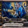 Wall Hanging Tapestry Custom NameErling Haaland Pattern Personalized Printed Fabric Wall Decor