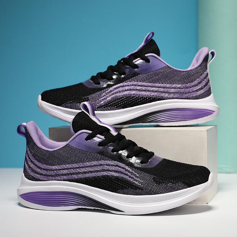 Sneakers Women's 2025 Summer New Fly-woven Mesh Breathable Running Shoes Couple Large Size Non-slip and Wear-resistant Walking Shoes