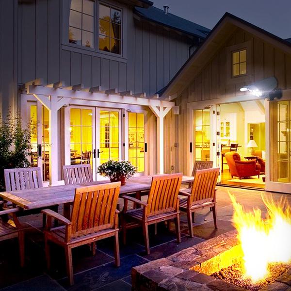 Solar Light Motion Sensor Security Dummy Camera Flood Light Wireless Outdoor IP65 Waterproof 77 LED Lamp 3 Mode Solar Wall Lamp