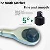 2-in-1 Mini Ratchet Wrench Adapter, Magnetic 1/4" Hex Bit Holder & 1/4" Drive For Socket, For Tight Spaces,Tools, EDC Ratch X6O5