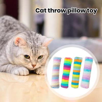 Cat Toy Interactive Catnip Toy Teeth Cleaning Kitten Plush Toy Long Design Cat Chewing Toy Pet Supplies