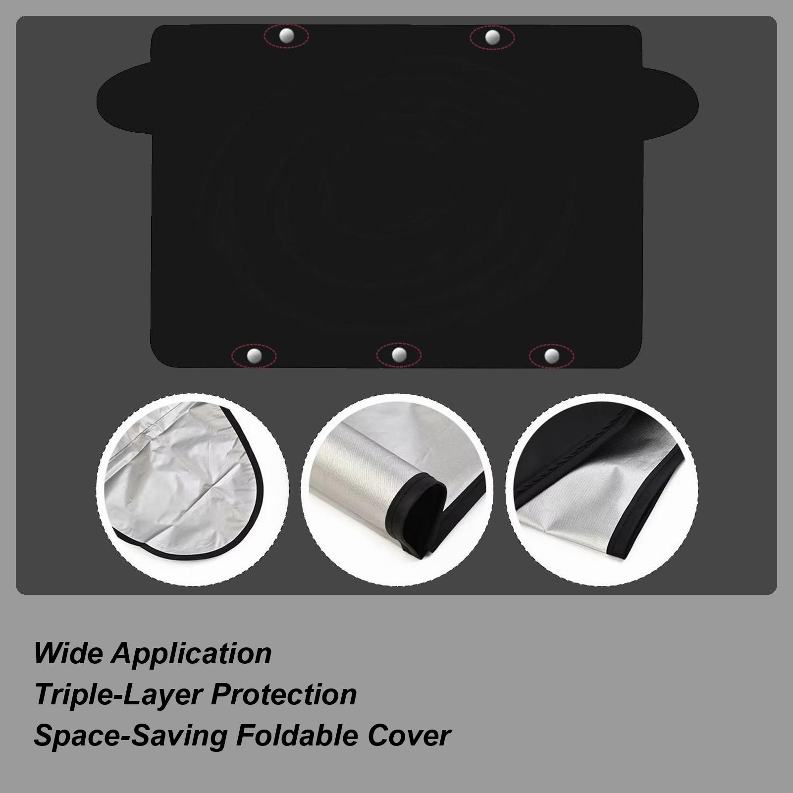 Magnetic Car Windshield Snow Cover Coated Silver Cloth Waterproof Snow Protection Foldable Shade Guard Winter Car Cover China Mainland