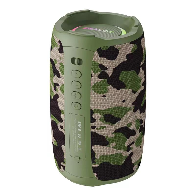 Boxă Bluetooth impermeabilă Fanatic S61: TWS, Subwoofer, Lumini Colorate, Interconectare Wireless, Design Compact