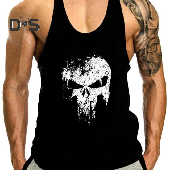 Men Summer Vest O-neck Sleeveless Loose Fit Racerback Sports Top