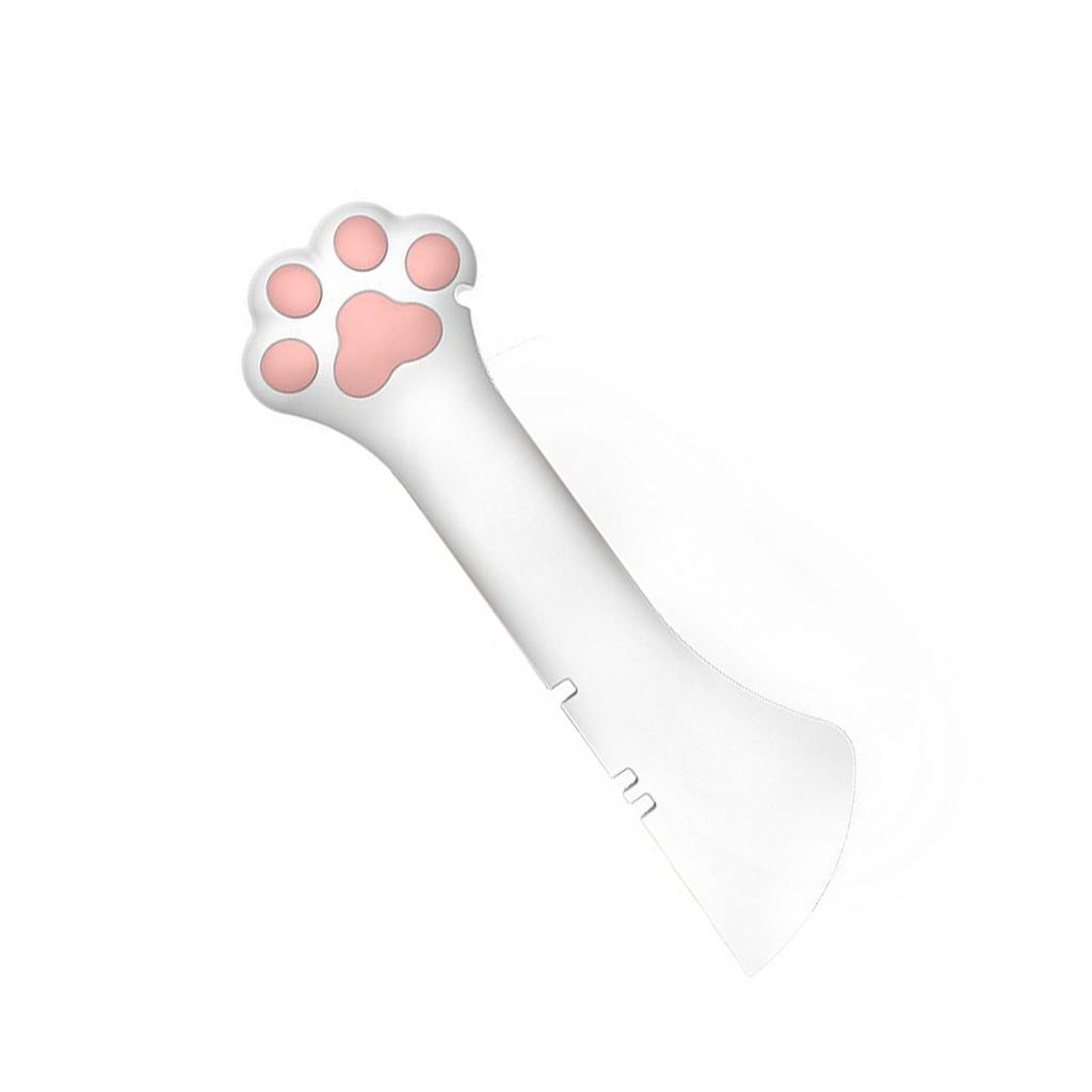 Cat Jar Opener Cat Paw Design Multifunction Pet Canned Spoon for Pet Food Can Supplies White