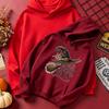 Tonight We Fly Witch Broom Hoodies Women Autumn Halloween Graphic Sweatshirt Loose Casual Long Sleeve Pullover Aesthetic Tops