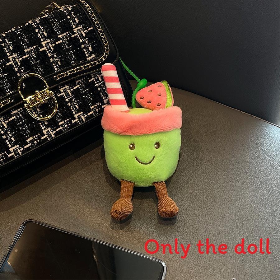 Plush Drink Cup Keychain With Creative Milk Tea Design For Kids And Collectors