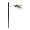 Simulation Insect Cat Teaser Stick Bite Resistant with Bell Cat Feather Toy Random Color Detachable Pet Interactive Toy
