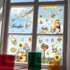 Busy Bee Window Decals: Modern Minimalist Style for Kids' Rooms, Kindergartens, Shops, and Home Windows