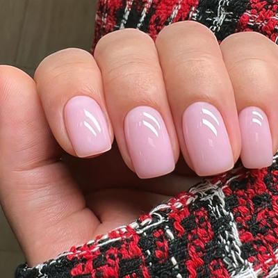 Solid Color Simple Style False Nail Square Shape Nail Tips Fashion Press On Nails Girl