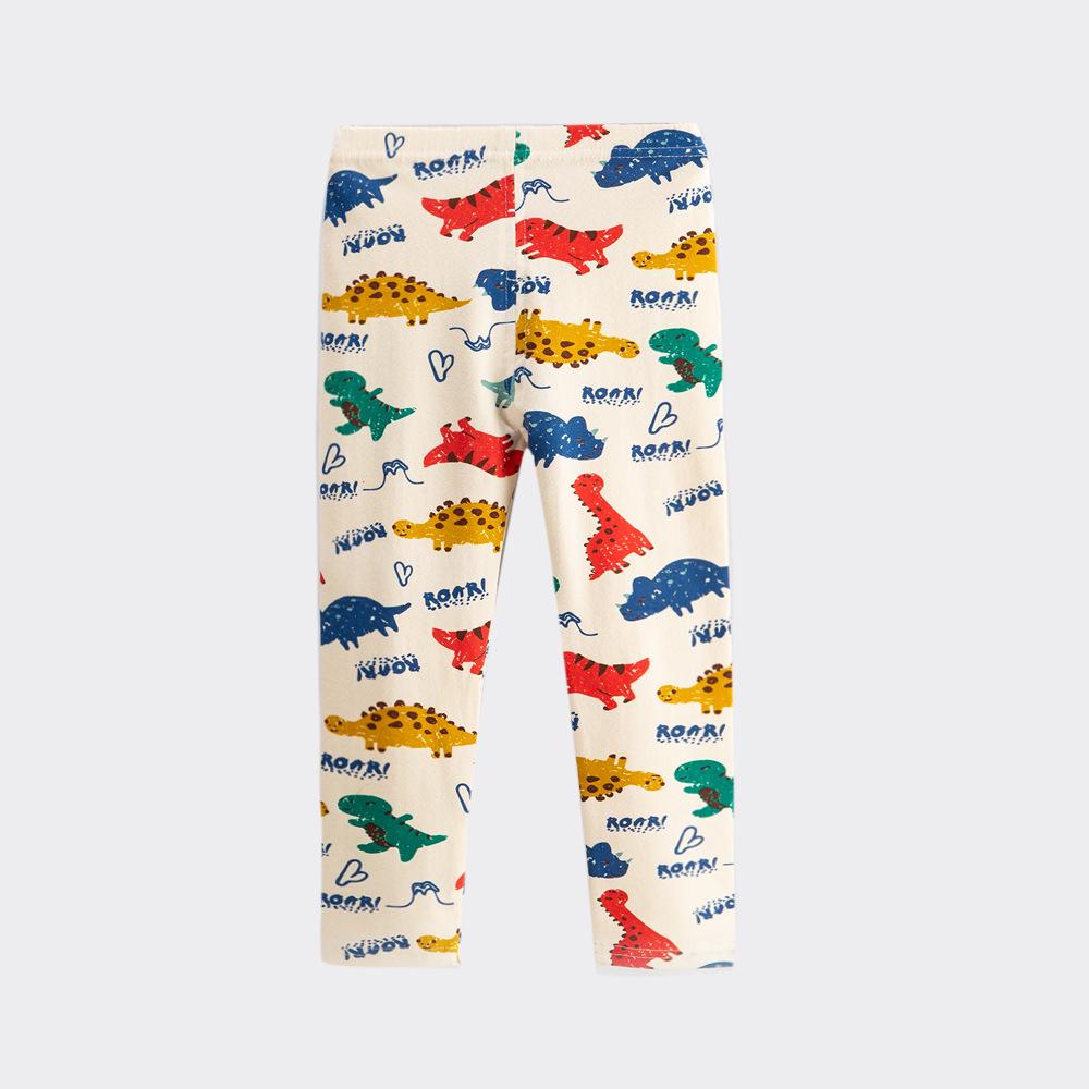 2025 Herbsthose für Kinder, Klasse A, Lycra & Reine Baumwolle, Cartoon-Print, Eng anliegend, Unisex, Warme Funktionsunterwäsche