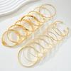 15 Pcs Retro Gold Color Minimalist Bangle Set for Women Fashion Chic Geometric Knotted Bracelets Daily Party Jewelry Gifts 2026