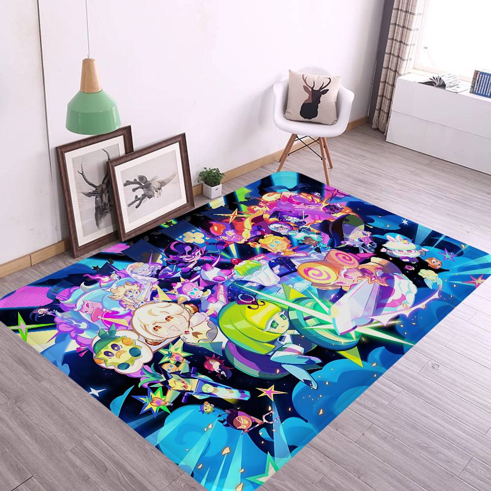 Mobile Game Cookie Run Kingdom Floor Mat INS Style Soft Bedroom Floor House Laundry Room Mat Anti-skid Household Carpets
