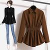 Spring and Autumn Women's Shirt Plus Size Intellectual Wind Tide Loose Long-sleeved Top