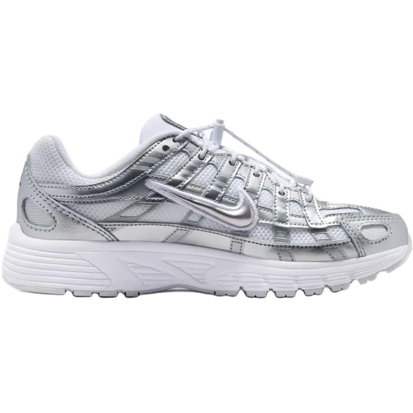 Nike P-6000 GS White Metallic Silver Vast Grey Kids Sneakers IR5228-100
