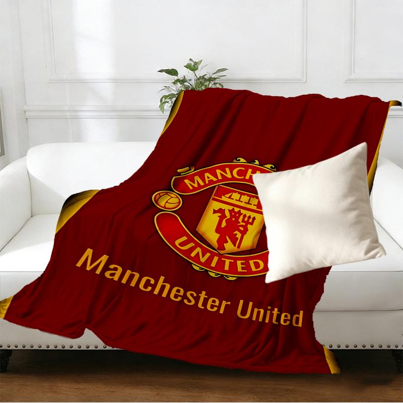 Manchester United F.C Print Blanket - Soft & Comfortable, for Bedroom, Travel, Sofa, Home Decoration - Birthday Christmas Gift for Friend