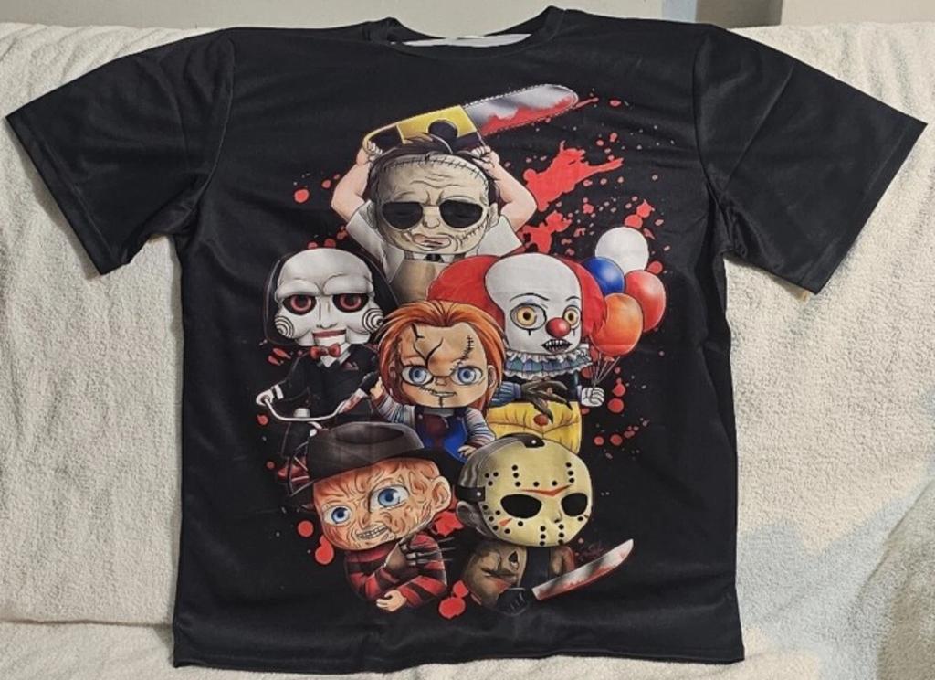 HORROR MOVIE LITTLE MONSTERS FREDDY CHUCKY MICHAEL PENNYWISE T-shirt