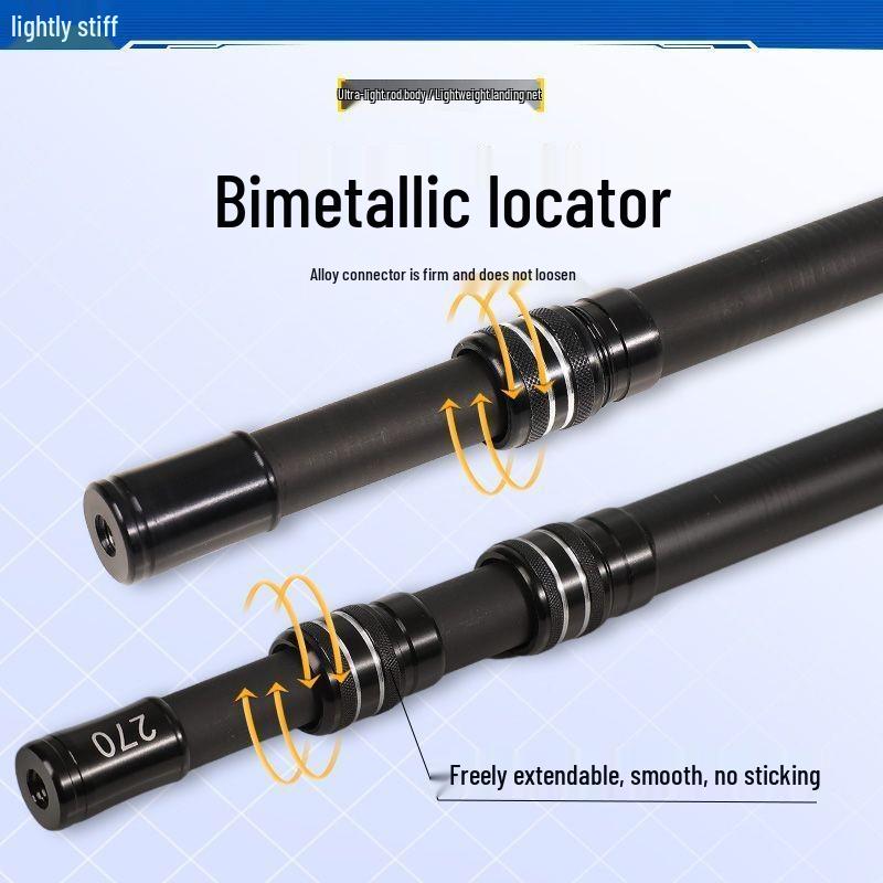 Telescopic Carbon Fiber Fishing Net with Foldable Head