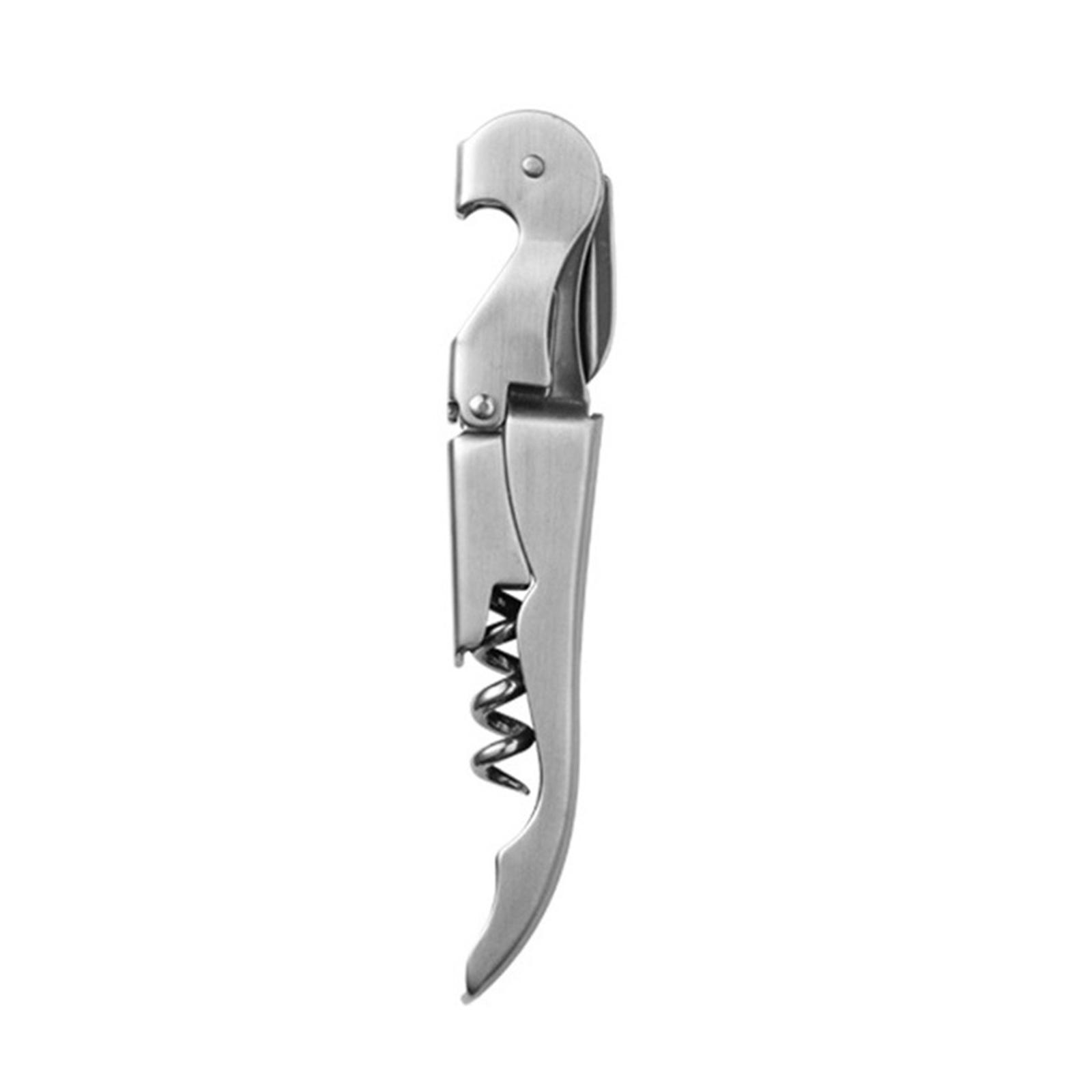 Stainless Waiter s Corkscrew Wine Opener for Red Wine and Champagne one size серебряный