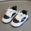 Children's Spring New Leather Upper Sneakers Middle Large Children's Casual Shoes Boys and Girls Soft Sole Students Tennis Shoes