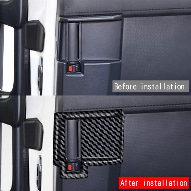 For TOYOTA ROOMY    2024 ABS Black Interior Middle Door Handle Catch Bowl Panel Cover Trim Protector Accessories