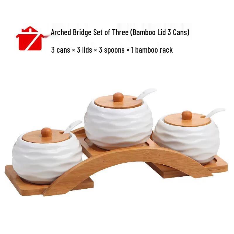 Ceramic Kitchen Seasoning Jar Set