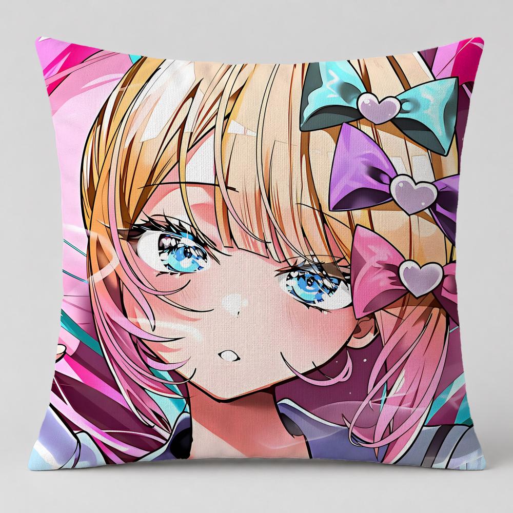 Game NEEDY GIRL OVERDOSE Cushion Cover Short Plush Cushion Cover Double Sided Print Washable Sofa Pillowcase Home Decor Gift