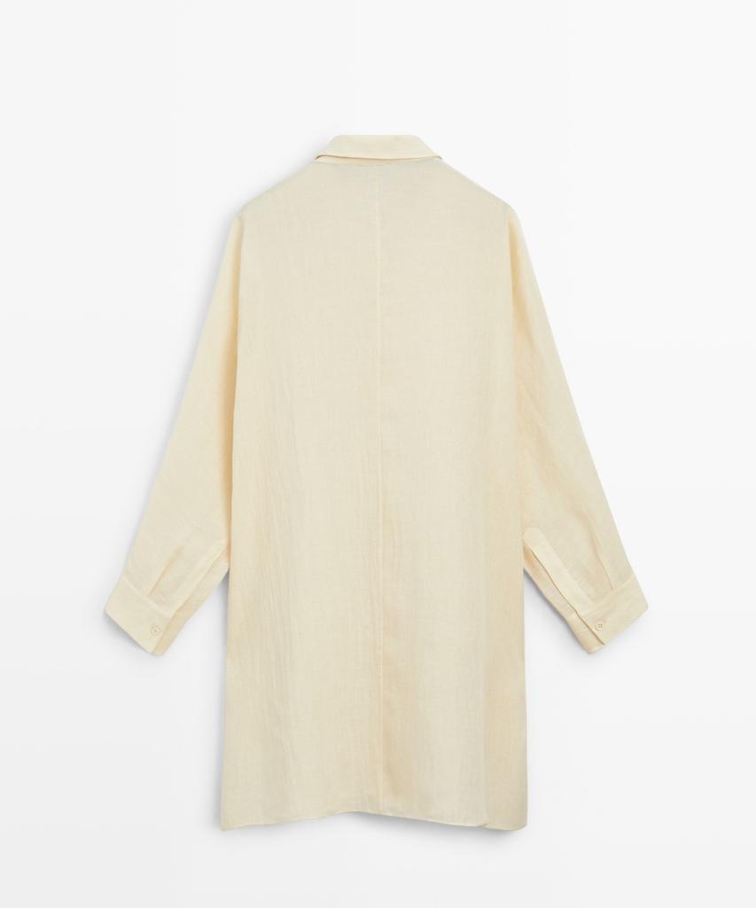 Masimodutti 100% Linen Short Shirt Dress