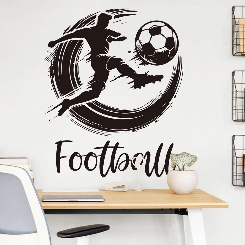 2026 World Cup Football Soccer Wall Sticker Self-Adhesive Removable for Home Party Room Fan Sports Decor