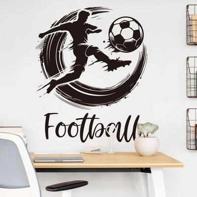 Autocollant Mural Football Coupe du Monde 2026 Auto-adhésif Amovible pour Maison Salle de Fête Décor Sportif pour Fans