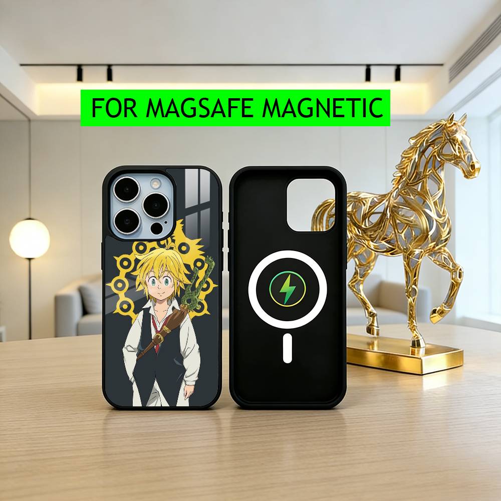 

The S-Seven D-Deadly Sins M-Meliodas Phone Case For iPhone17,16,15,14,13,12,11 Plus,Pro Magnetic For Magsafe Wireless Charging iPhone13
