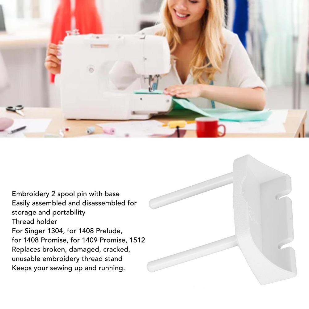 White Sewing Machine Thread Stand Double Spool Pin Spool Thread Stand  Needlework Crewel