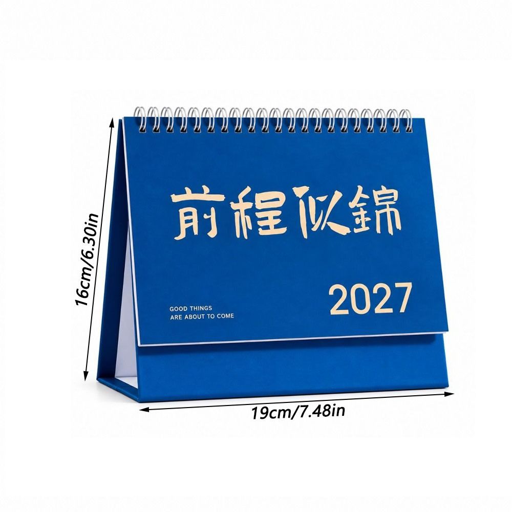 Foldable 2027 Desktop Desk Calendar Portable Flip Calendar Academic Planner Office Supply