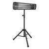Infrared Heater 2500W Electric Space Heater with Tripod Remote Black, 3 Heat Settings, Panel Control, 24-Hour Timer, Premium PP Material, Even Warmth