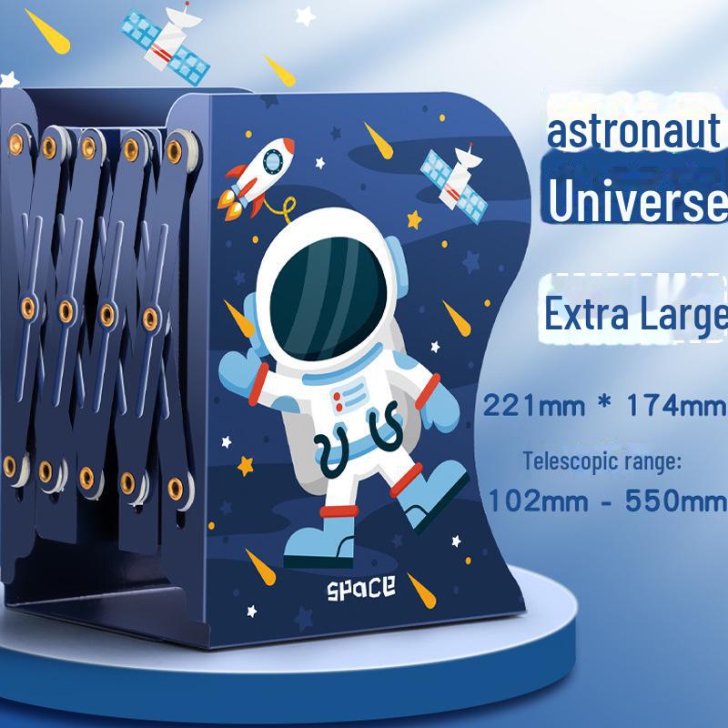 Verstellbarer Metall-Buchständer mit Desktop-Aufbewahrung