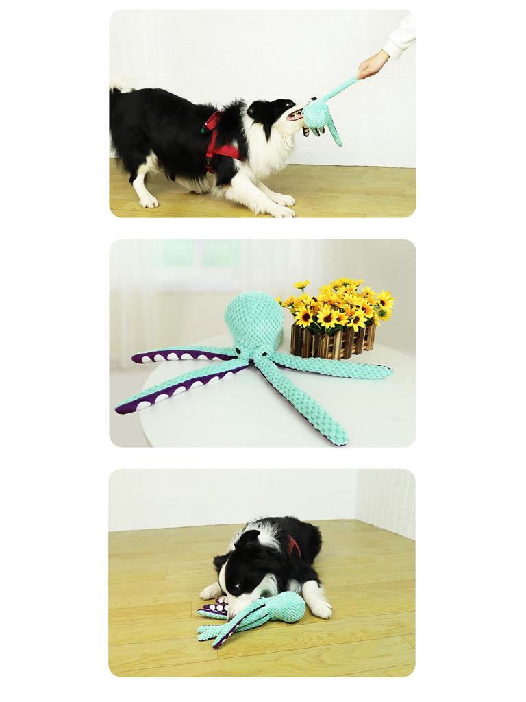 Plush Octopus Dog Toy: Interactive Sound, Anti-Boredom, Durable Companion for Large Dogs