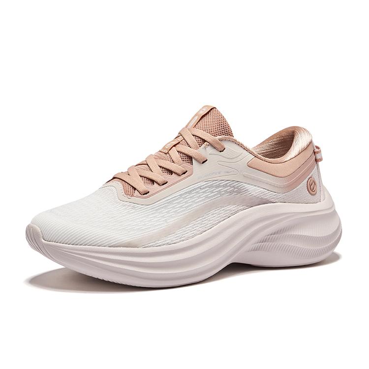 Hongxing Erke Comfortable Shock Absorption Rebound Low-Top Urban Commuting Running Shoes Women Sneaker Micro-Crystal-White Sandalwood 52125303184-001