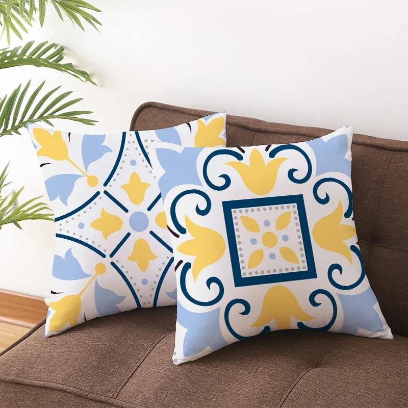 Peach Skin Hug Pillowcase Nordic Simple Color Pattern Sofa Cushion Cover Office Cushion Pillow Case To Customize