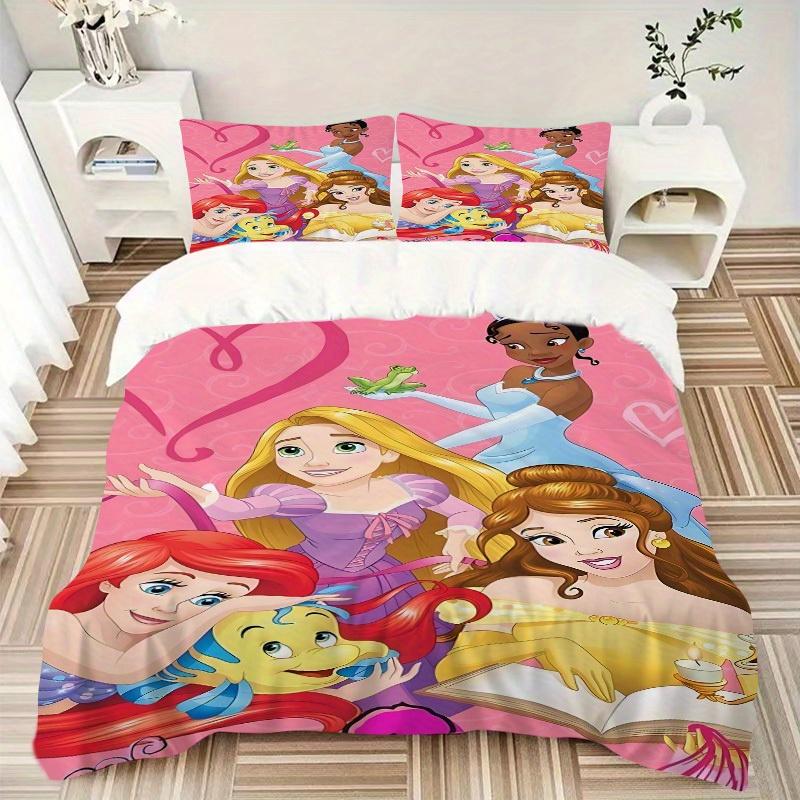 3pcs set Disney Princess1pc of quilt cover+2pcs of pillowcase, no core, print bedding, All Seasons Bedroom Setting016