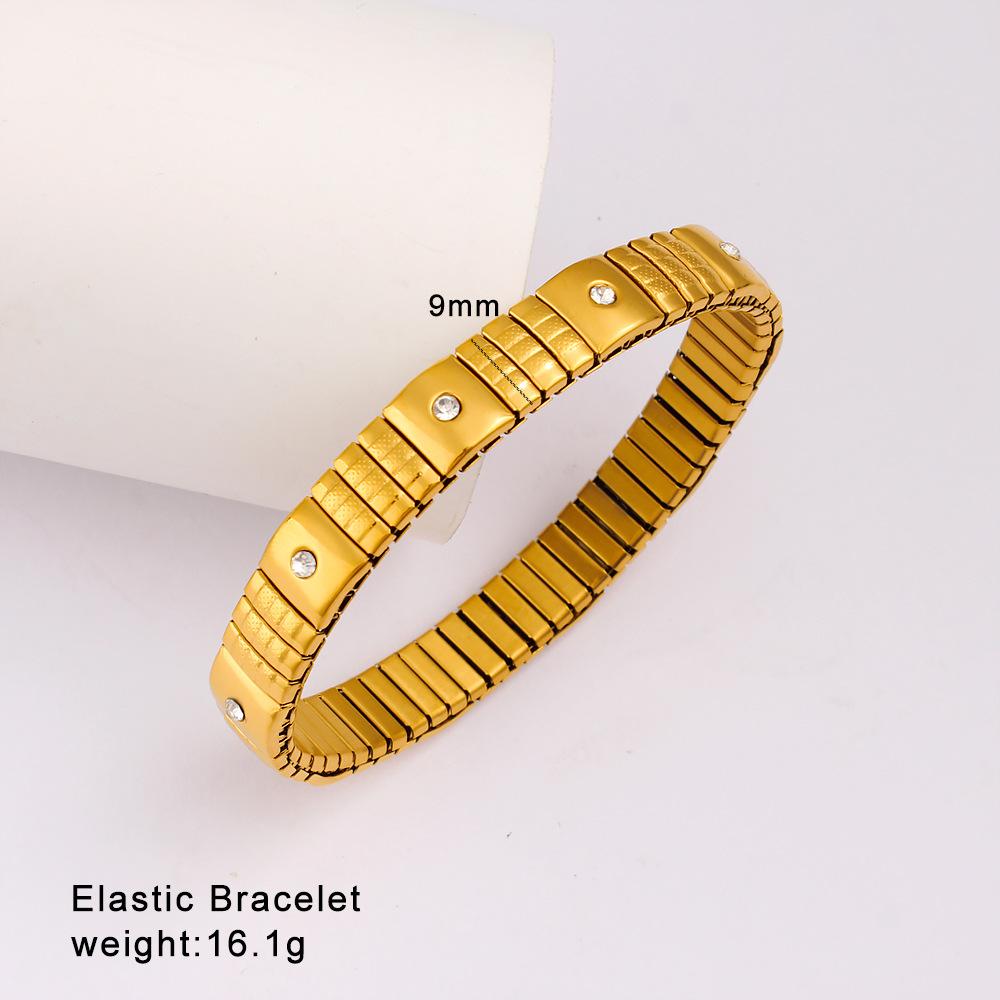 Modisches Edelstahlarmband für Männer und Frauen Abnehmbare elastische Kette Italienisches Charm-Armband