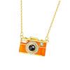 Multilingual Projection Camera Pendant Necklace 100 Languages Support Adjustable Chain Lightweight Copper Accessory